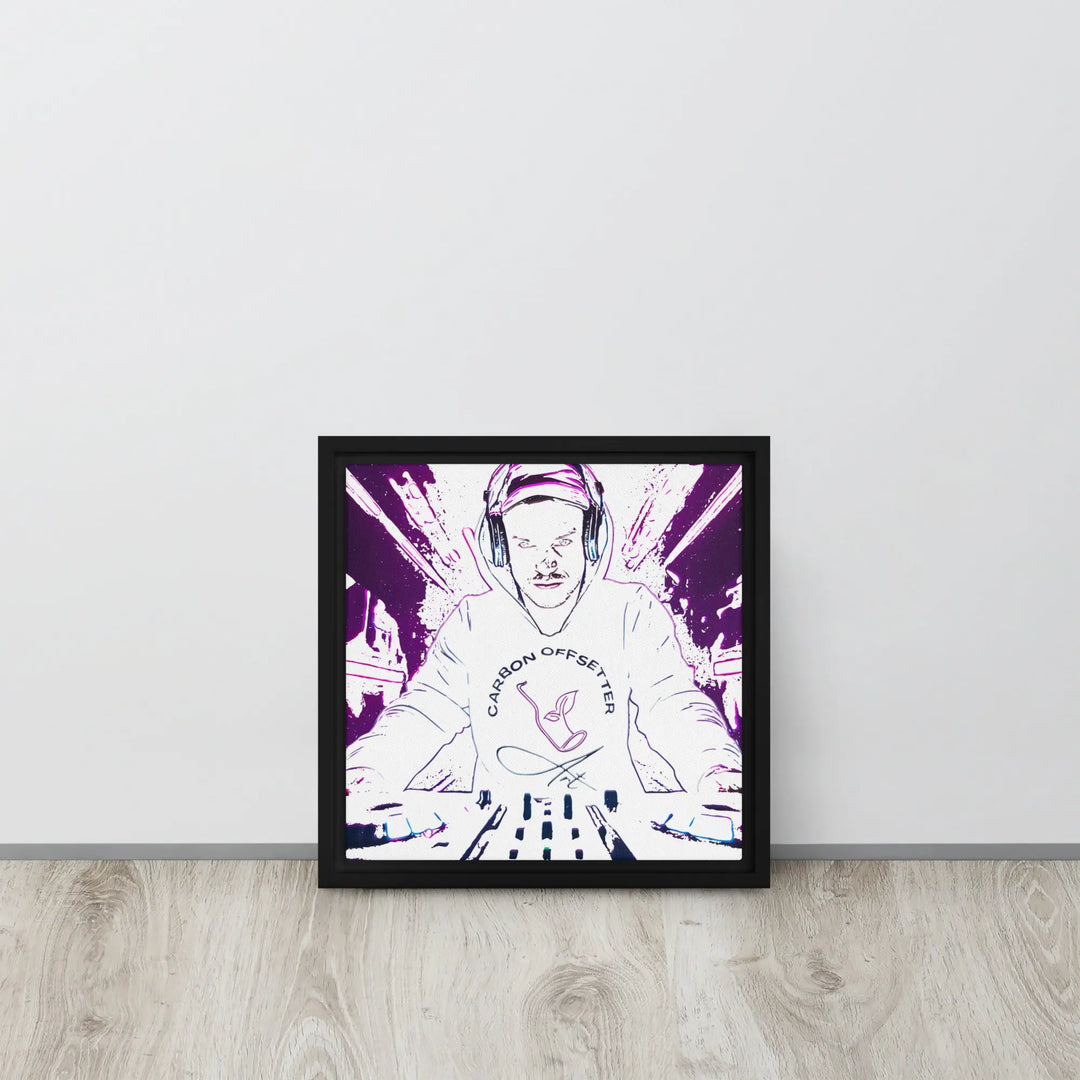 Carbon Offsetter DJ | Framed canvas GeorgeKenny Design
