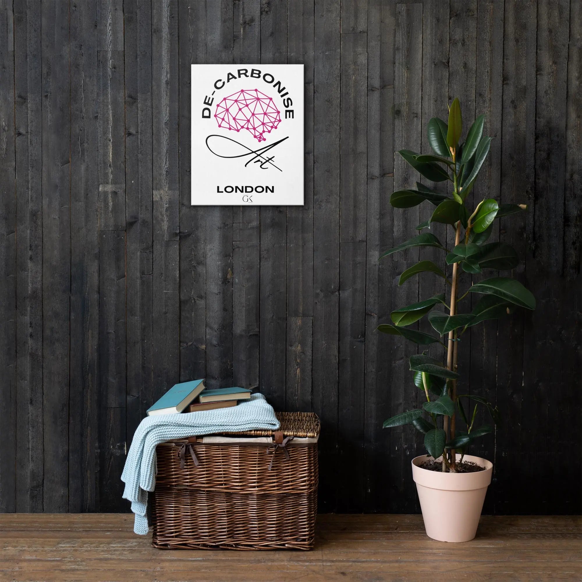 De-Carbonise Mind | Thin canvas | Climate Action Eco-Art GeorgeKenny Design