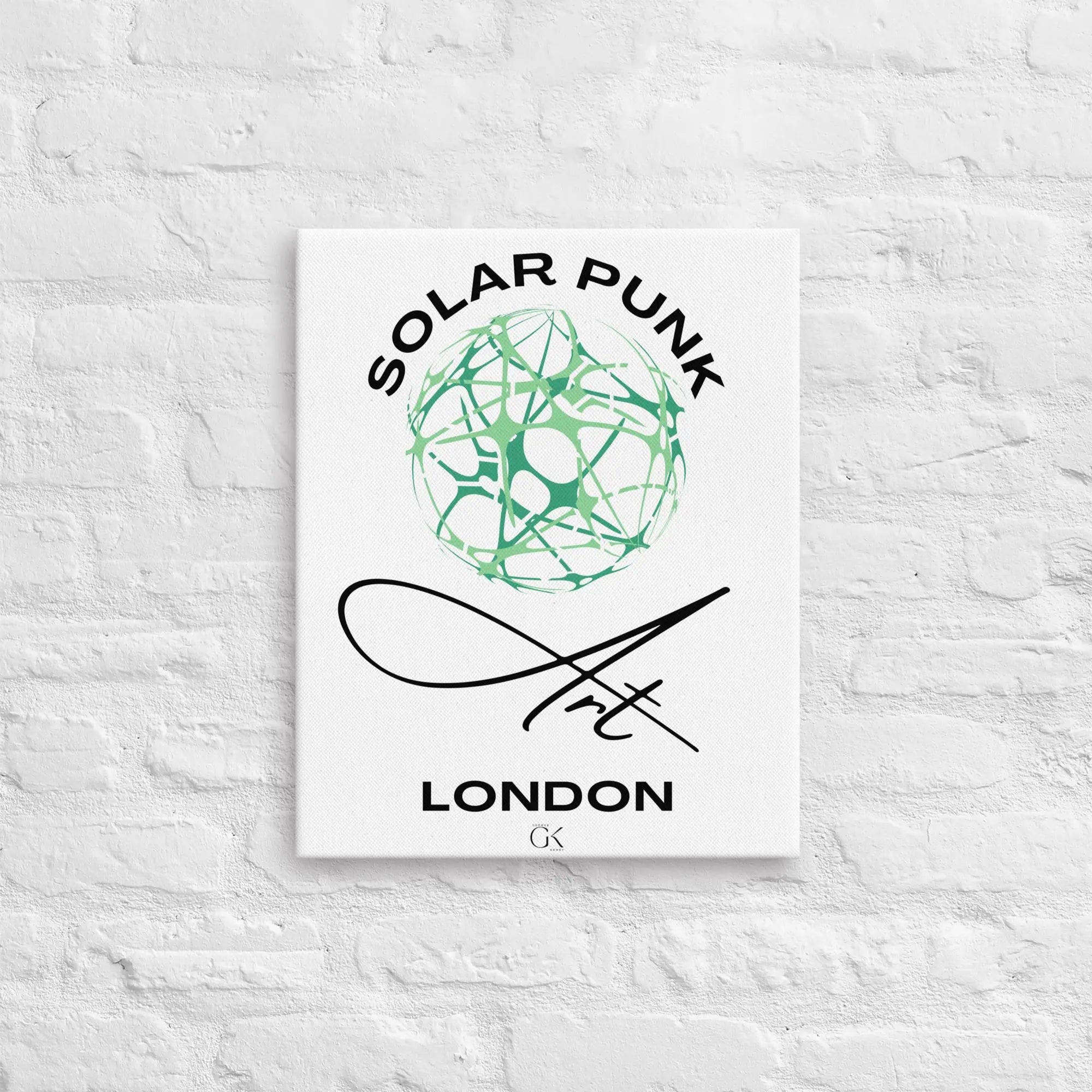Solar Punk White | Thin canvas | Climate Action Eco-Art GeorgeKenny Design