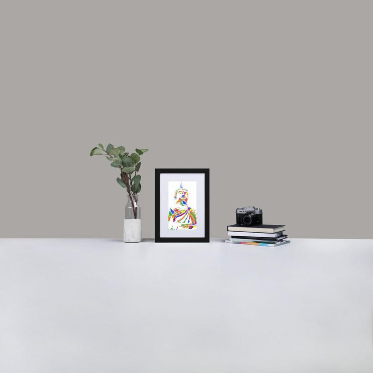 Buddha - Framed Print with Mat - African Inspired - GeorgeKenny Design